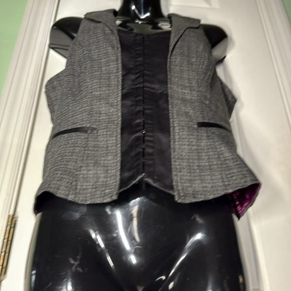 Stooshy Vintage 90s Y2K Grey/Black Juniors Vest Top Runs Smaller Size Large - Picture 5 of 7